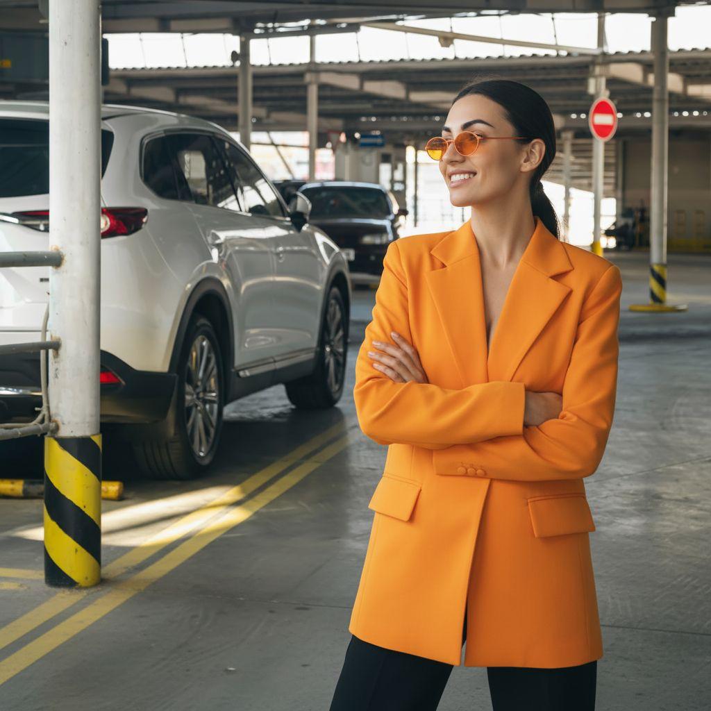 Modern municipality parking area managed with Carparkly smart parking solution